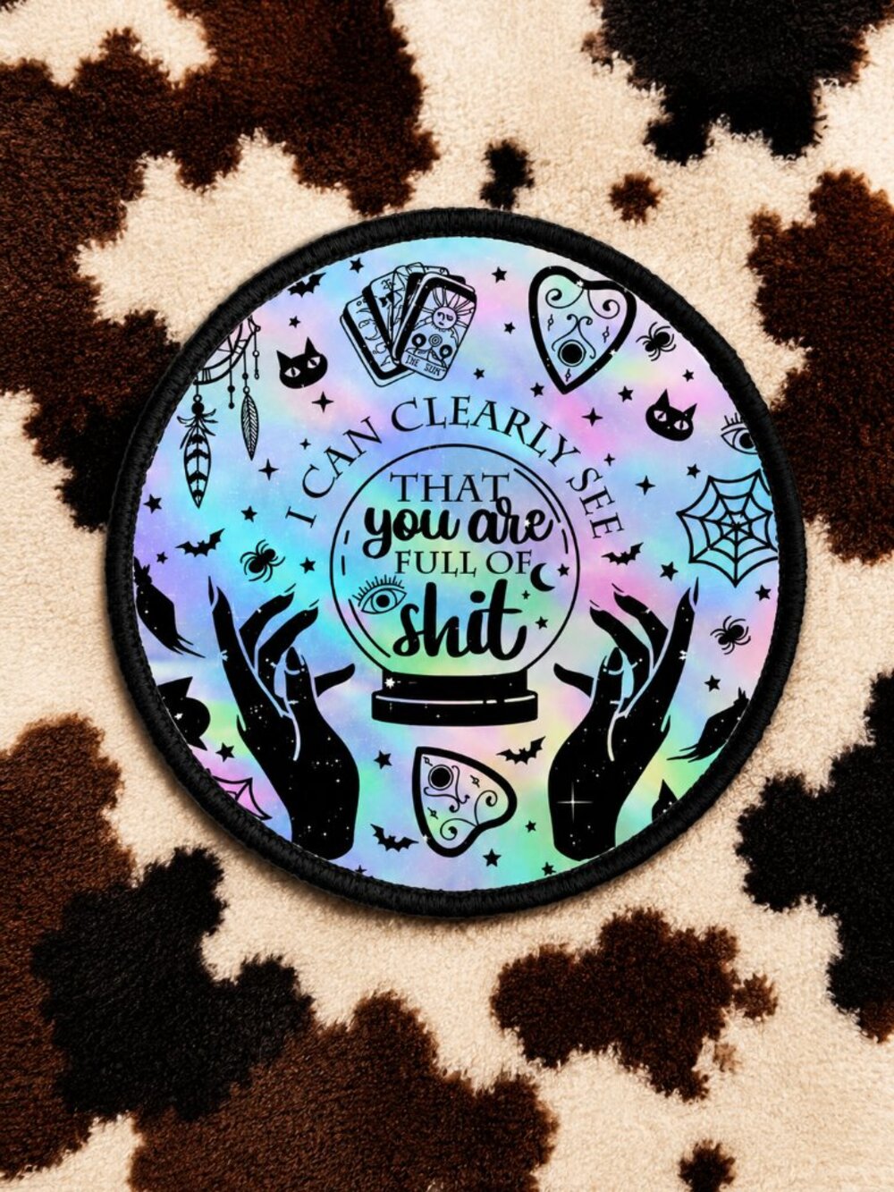 Magic Ball Funny Sublimation DYI Fabric Hat Patch Glue Iron On Sew Hat Patch